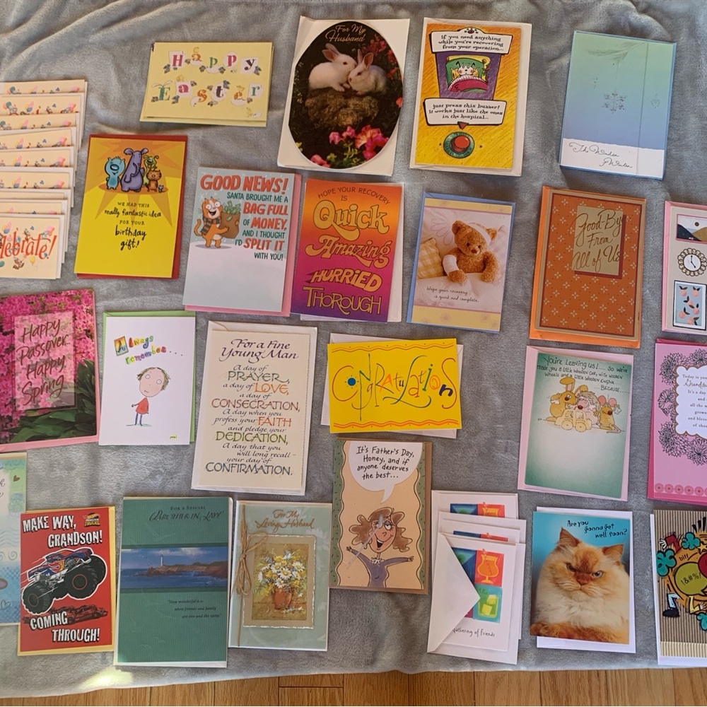 25+ Colorful Greeting Card Collection mostly Hallmark